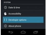 Como activar opciones de desarrollador en el Samsung Galaxy 4